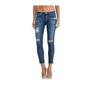 AG Denim Ripped Skinny Legging Ankle Jeans